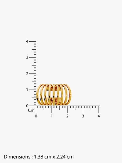 Multi Coil Wrap Gold Plated Ear Cuffs