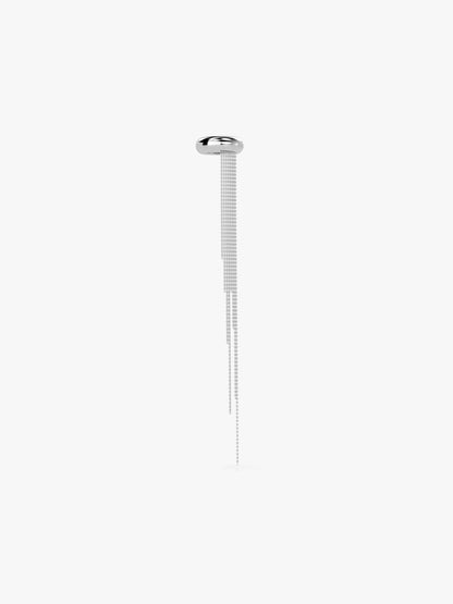 Drip Hook Rhodium Plated Ear Cuff