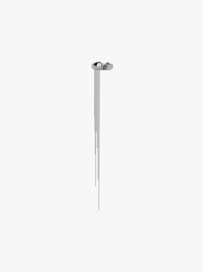 Drip Hook Rhodium Plated Ear Cuff