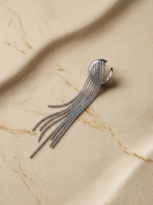 OnnMe by GIVA Drip Hook Rhodium Plated Ear Cuff
