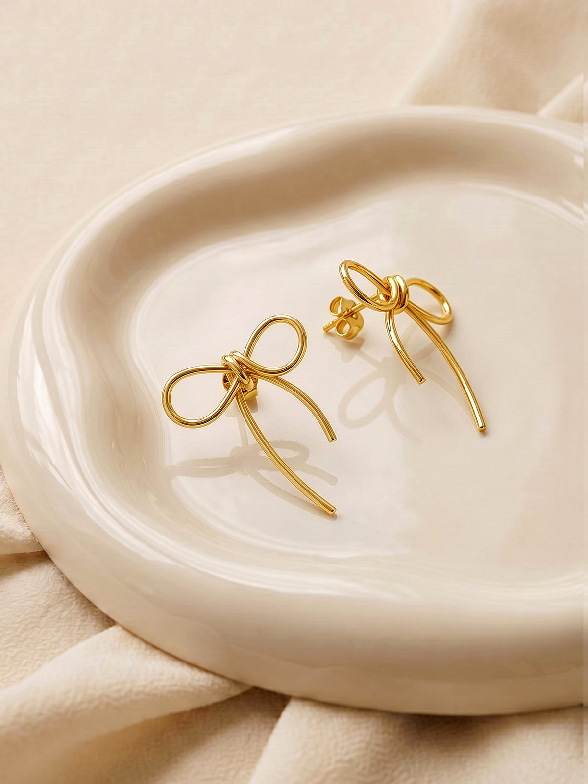 IXIA by GIVA Gold Plated Coquette Earrings