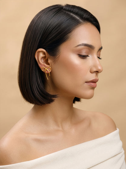 Gold Plated Coquette Earrings