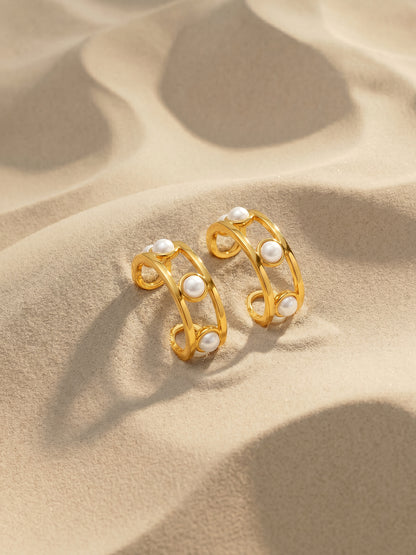 Micro Lock Gold Plated Ear Cuffs
