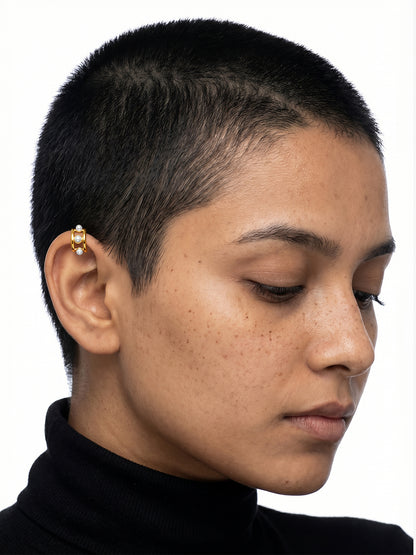 Micro Lock Gold Plated Ear Cuffs