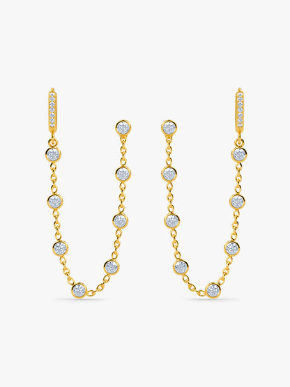 Chain Sway Gold Plated Earrings