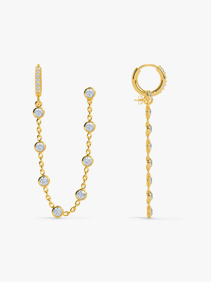 Chain Sway Gold Plated Earrings