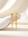 IXIA by GIVA Chain Flick Gold Plated Earrings