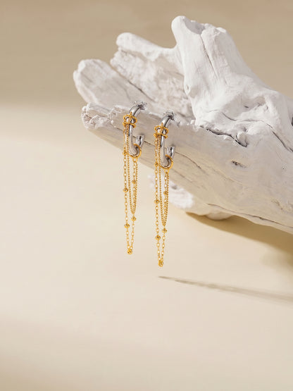 Chain Swing Dual Tone Danglers