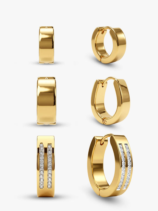 Edge Theory Gold Plated Earrings