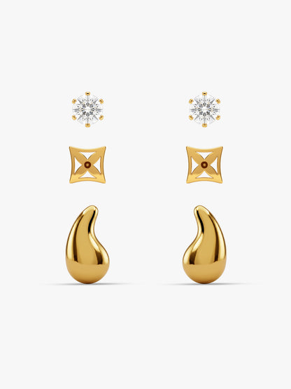 Liquid Mood Demi Fine Earrings Set
