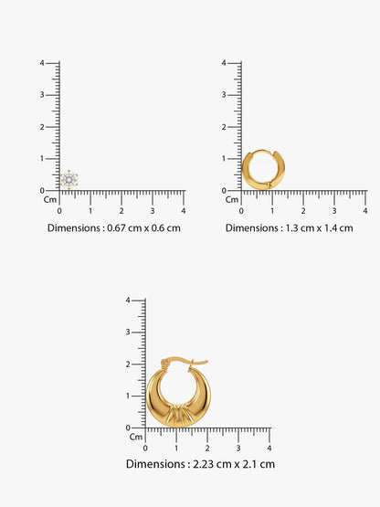 Main Line Gold Plated Earrings Set