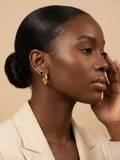 Mixed Signals Gold Plated Earrings Set