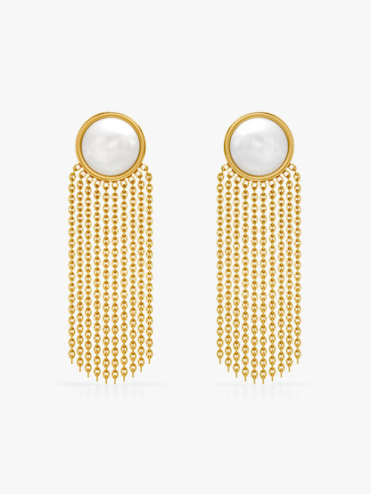 Off Duty Shine Gold Plated Earrings