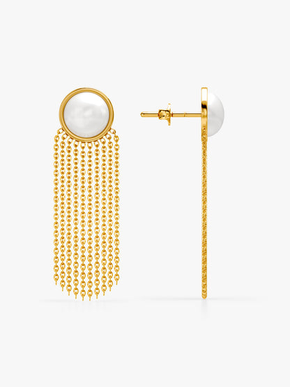 Off Duty Shine Gold Plated Earrings