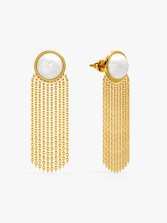 Off Duty Shine Gold Plated Earrings