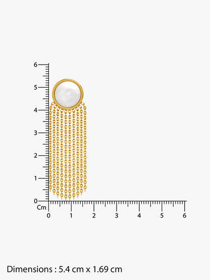 Off Duty Shine Gold Plated Earrings