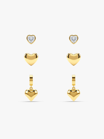 Heart Agenda Gold Plated Earrings