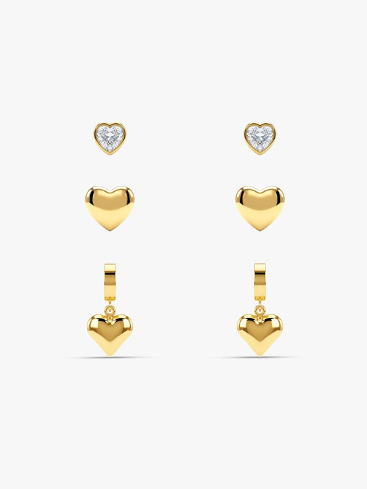 Heart Agenda Gold Plated Earrings