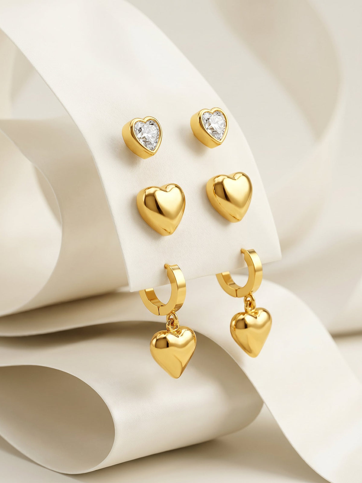 IXIA by GIVA Heart Agenda Gold Plated Earrings