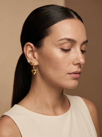 Heart Agenda Gold Plated Earrings