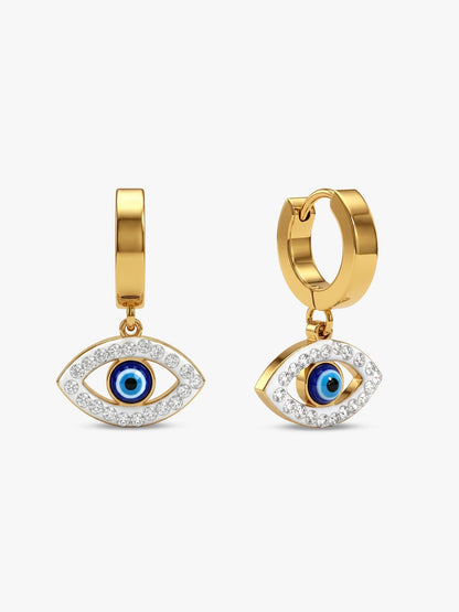 Third Eye Panic Gold Plated Earrings Set