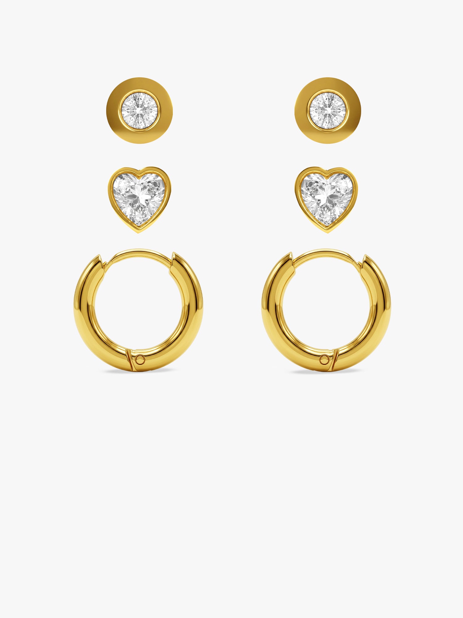 Street Loop Gold Plated Hoop Earrings