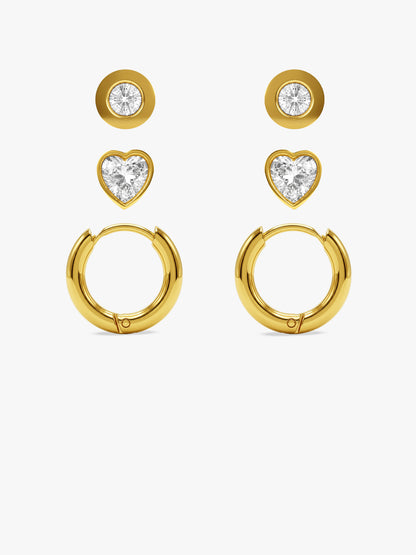 Street Loop Gold Plated Hoop Earrings
