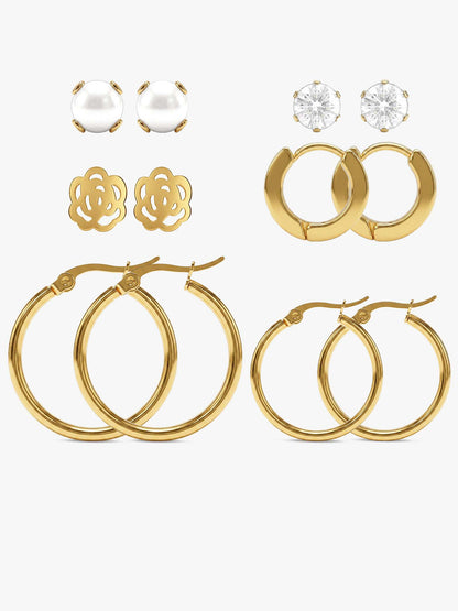 OnnMe by GIVA Stack It Up Gold Plated Earrings Set