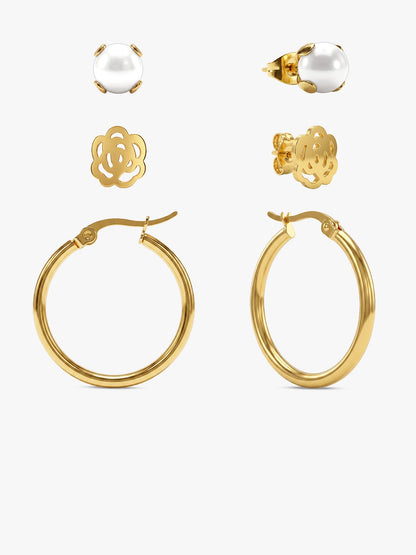 Stack It Up Gold Plated Earrings Set