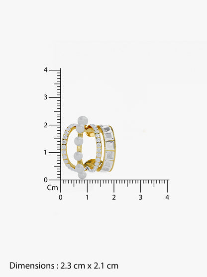 Pearl Curve Cutie Gold Plated Earrings