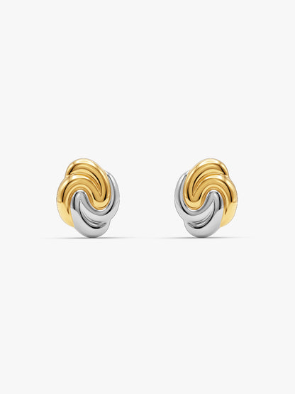 Twisted Intent Dual Tone Earrings