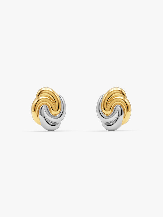 Twisted Intent Dual Tone Earrings