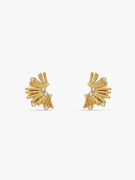 Flash Fiction Gold Plated Earrings