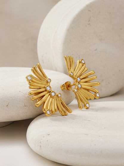 Flash Fiction Gold Plated Earrings