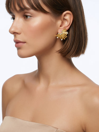 Flash Fiction Gold Plated Earrings