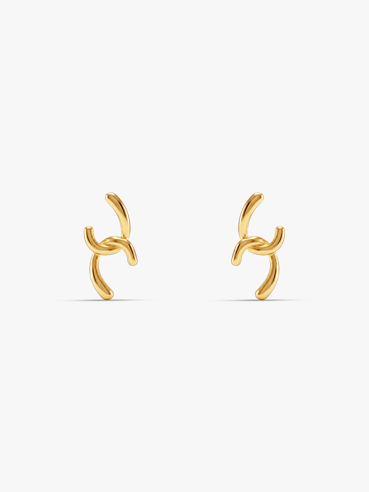 Offbeat Curve Gold Plated Earrings