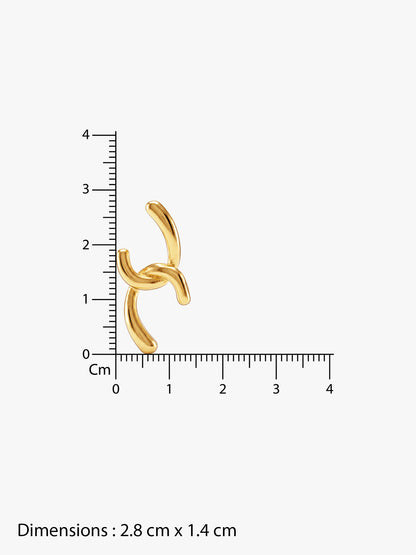 Offbeat Curve Gold Plated Earrings