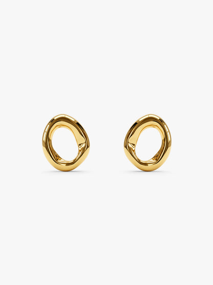 Liquid Loop Gold Plated Earrings