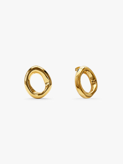 Liquid Loop Gold Plated Earrings