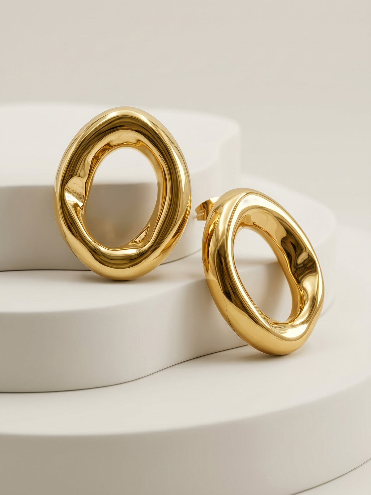 IXIA by GIVA Liquid Loop Gold Plated Earrings