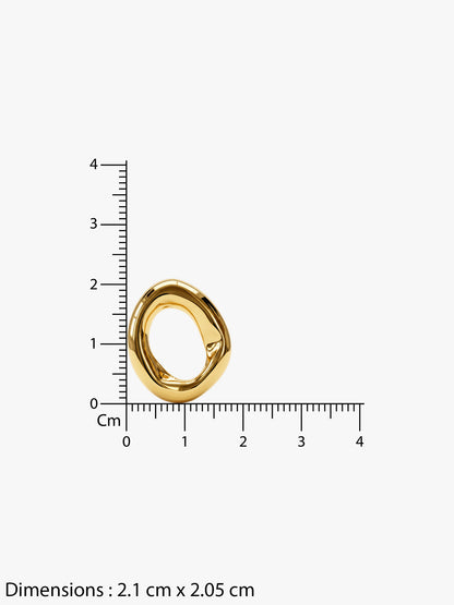 Liquid Loop Gold Plated Earrings