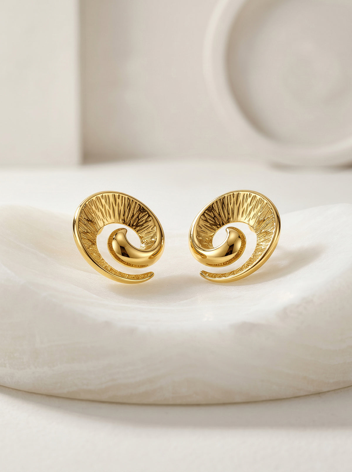 IXIA by GIVA Retrograde Gold Plated Earrings