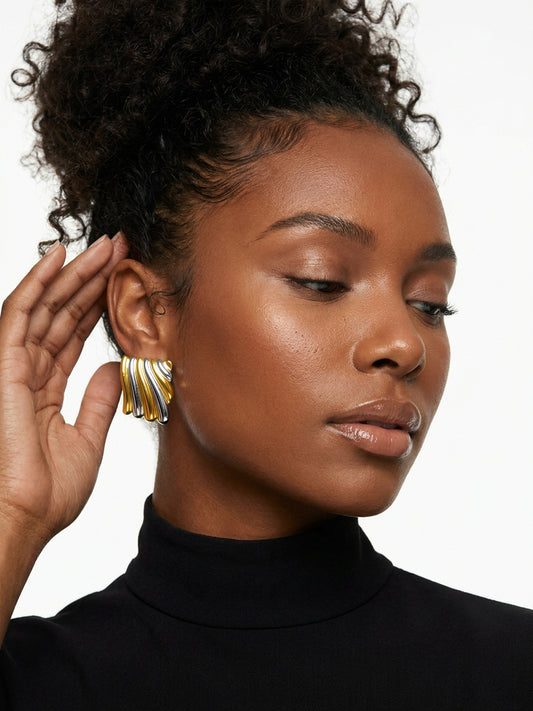 OnnMe by GIVA Metal Mood Dual Tone Earrings