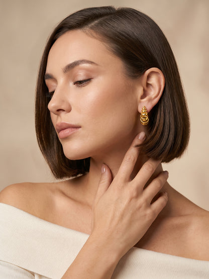 Chaos Theory Gold Plated Earrings