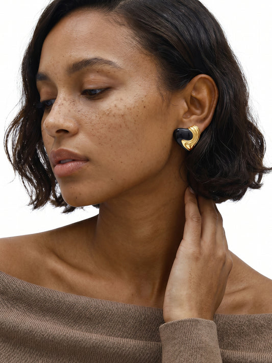 OnnMe by GIVA After Dark Gold Plated Earrings