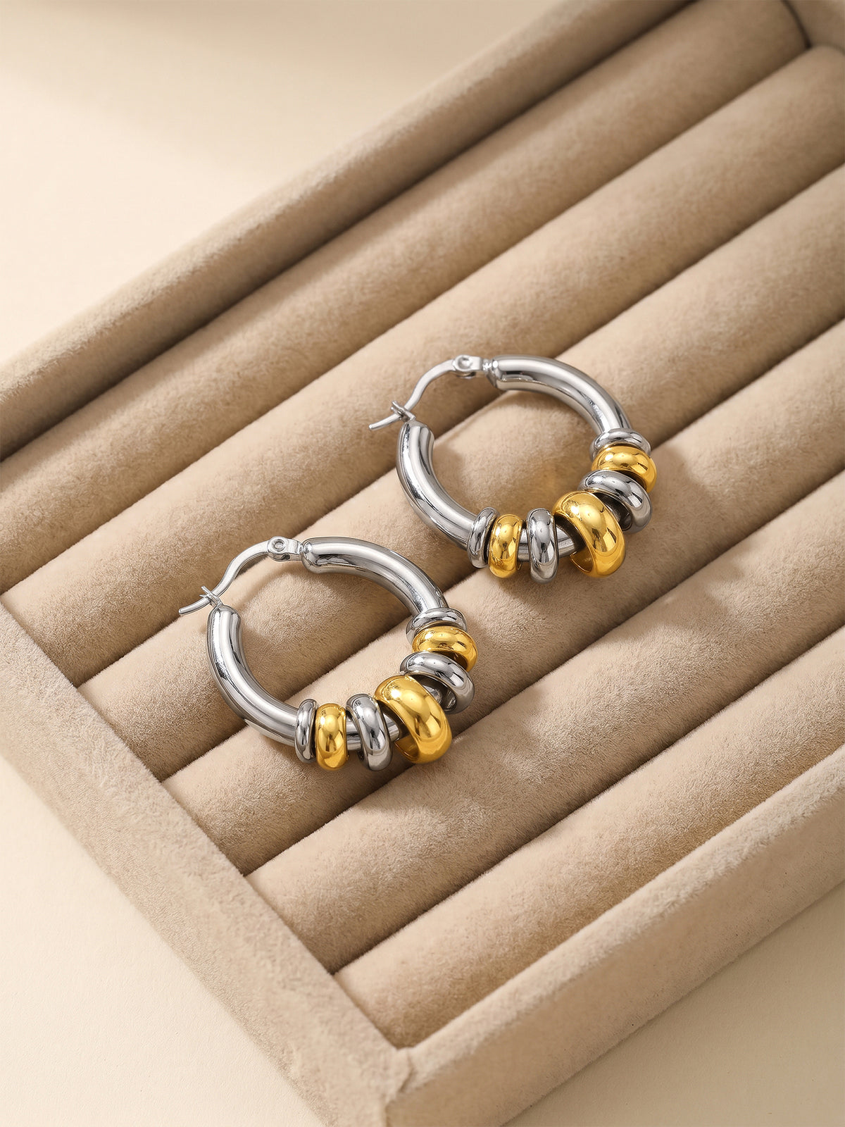IXIA by GIVA Good Chaos Dual Tone Earrings