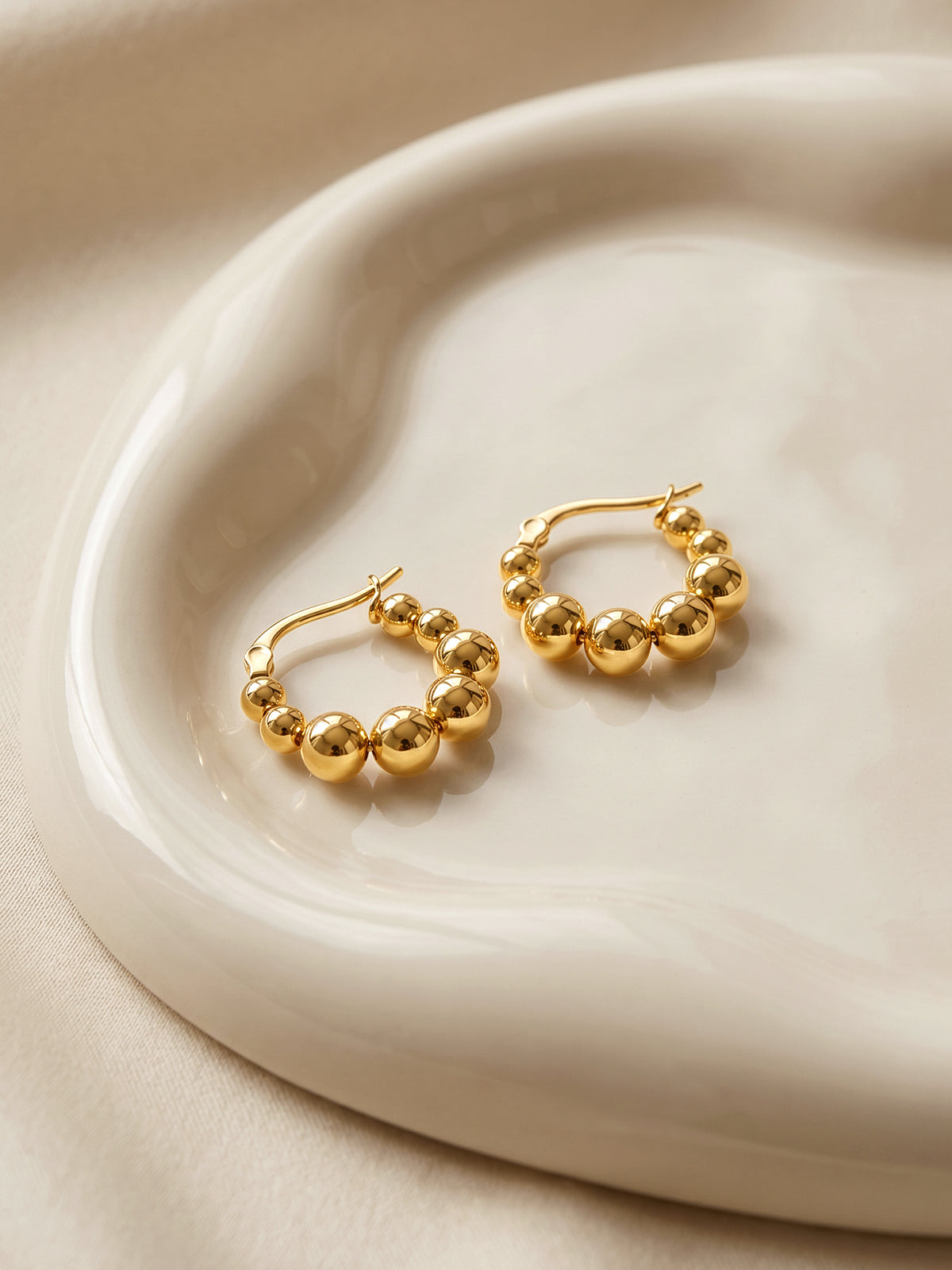 IXIA by GIVA Glow Up Gold Plated Hoops