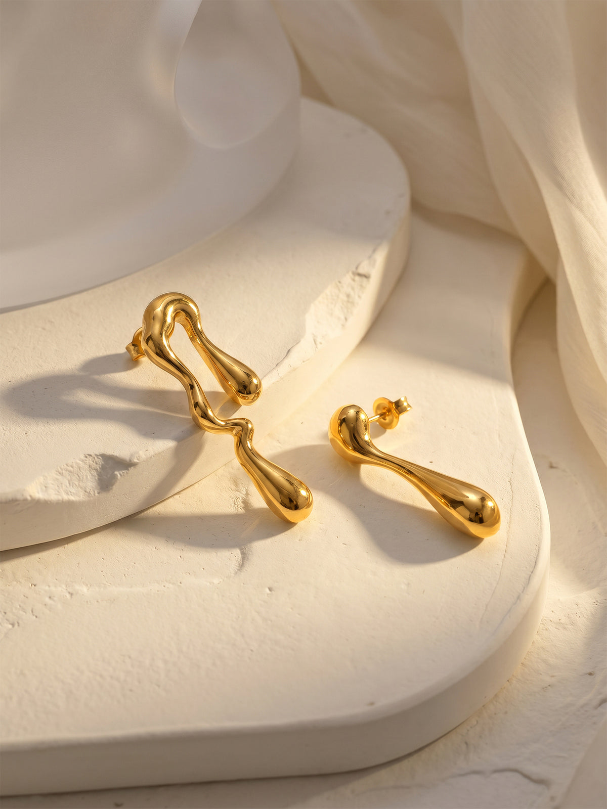 IXIA by GIVA Melt The Rules Gold Plated Earrings