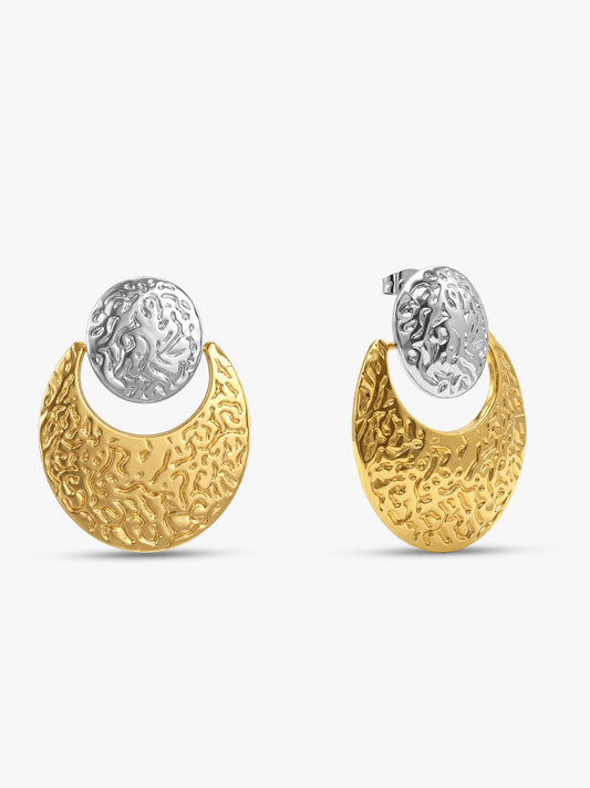 OnnMe by GIVA Double Take Dual Tone Earrings