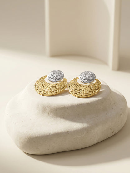 Double Take Dual Tone Earrings